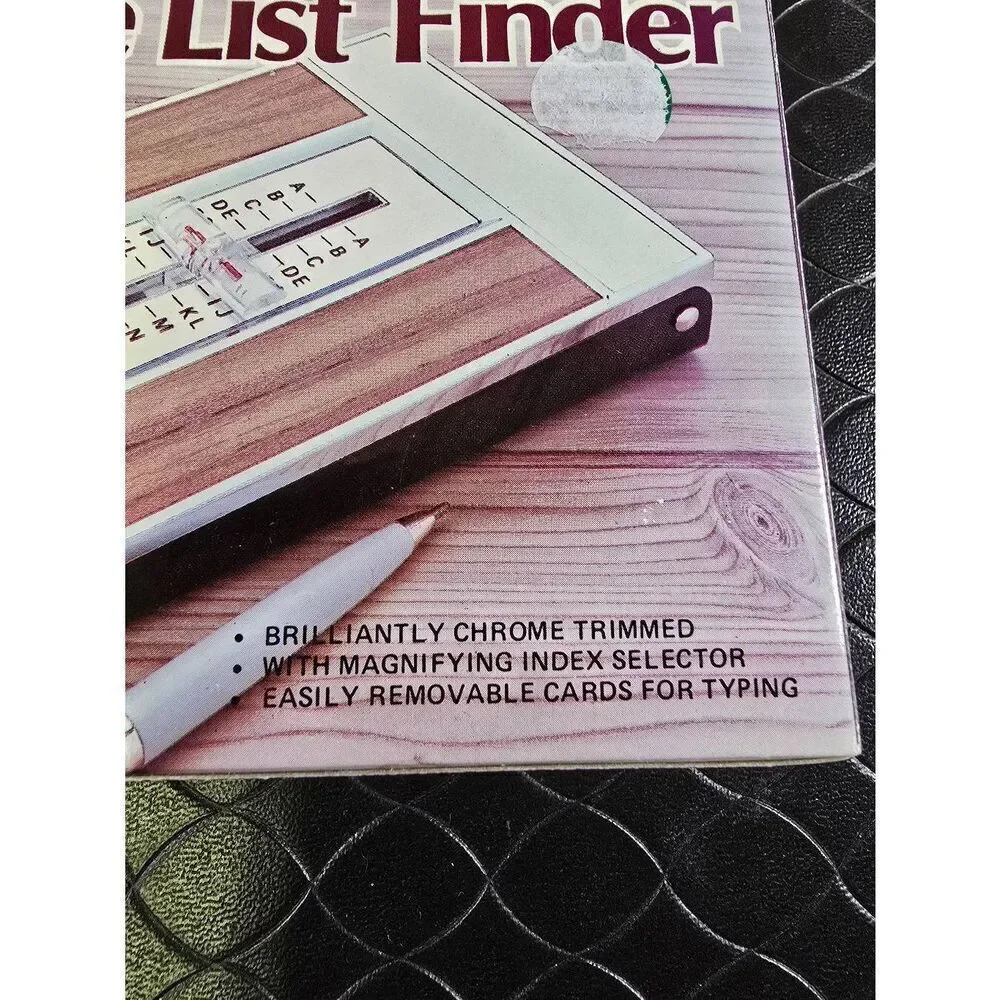 Vintage Telephone List Finder-New #B14